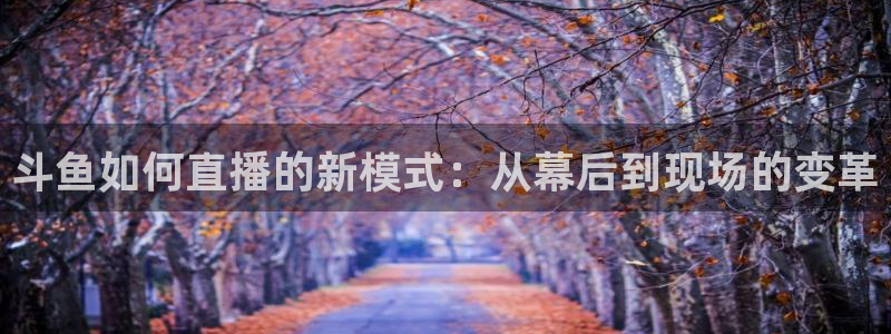 cc体育赛事直播吧：斗鱼如何直播的新模式：从幕后到现场的变革